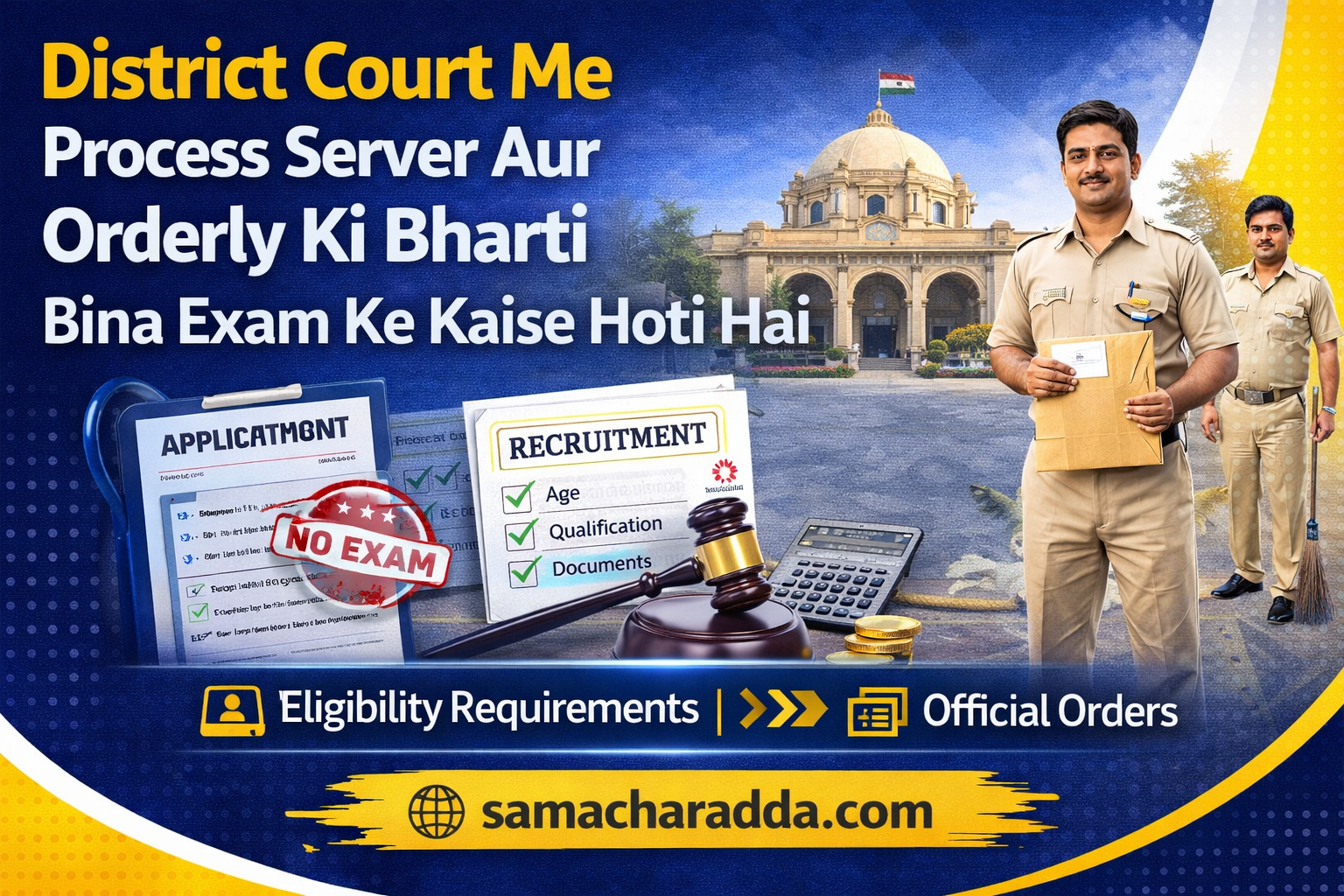 District Court Me Process Server Aur Orderly Ki Bharti Bina Exam Ke Kaise Hoti Hai 